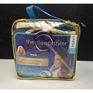 Sleep Styler 8 Large 6” Memory Foam Heat-Free Rollers Hair Curlers Long Hair NEW